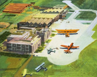 Út a Holdra: Az Útkeresők. Egy korai repülőtér alkotó: Ferdinando Tacconi