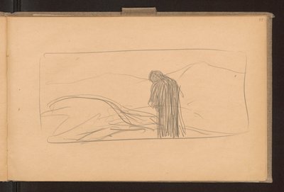 Recto: Der Tod des Pegasus; Verso: Skizzen von gekreuzten Ähren, Entwurf für die Dekoration der Ausgabe "Żurawce" Wl. 1910 alkotó: Ferdynand Ruszczyc