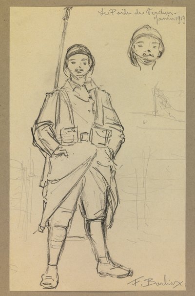 A verduni poilu alkotó: Fernand Barbier