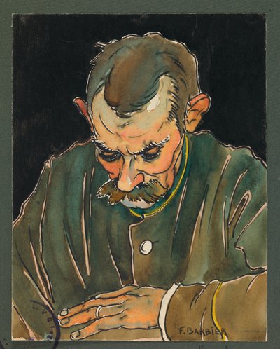 Phongeron elolvassa a felesége levelét, Gustrow alkotó: Fernand Barbier