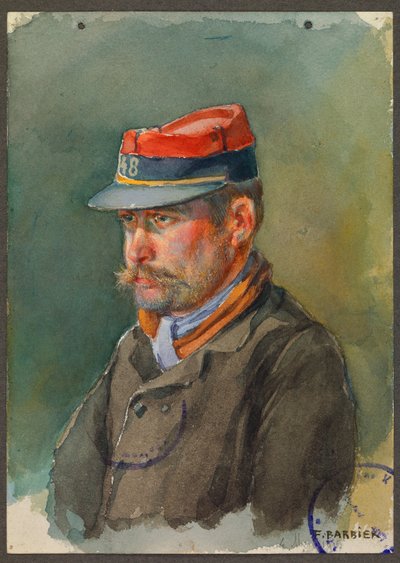 Lecacheux őrmester a 48. területi hadseregből, Gustrowból alkotó: Fernand Barbier