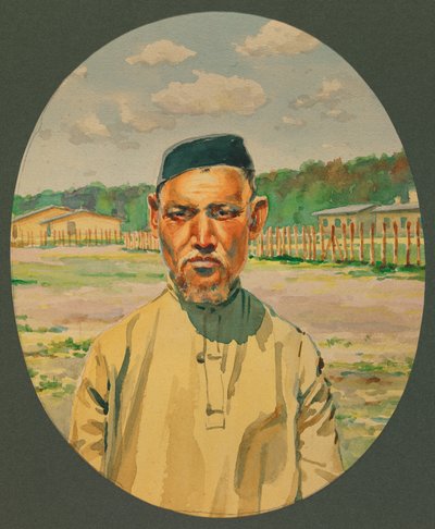 az orosz hadsereg tatár foglya Gustrownál. alkotó: Fernand Barbier