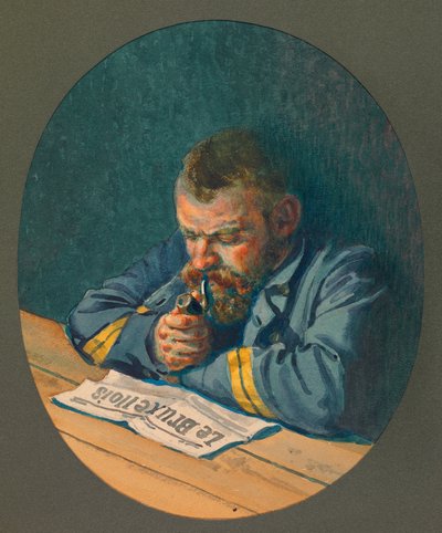 Liard barátom, a Bruxellois felolvasása Gustrowban... alkotó: Fernand Barbier