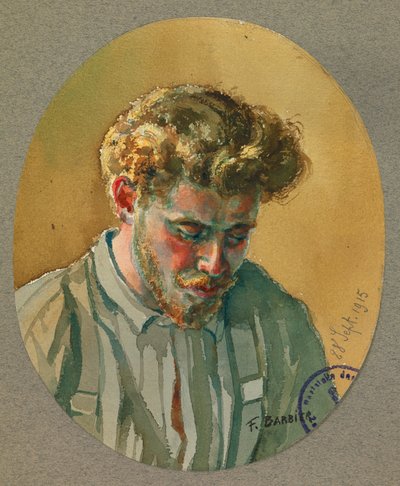 Delaborde fogoly, egy barát a gustrowi táborból. alkotó: Fernand Barbier