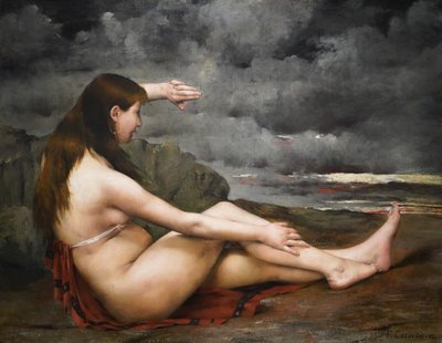 A lány, aki a tengerre néz alkotó: Fernand Cormon
