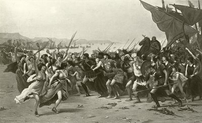 Szalamisz győztesei (mélynyomás) alkotó: Fernand Cormon