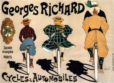 Kerékpárok és autók Georges Richard, 1896 alkotó: Fernand Fernel