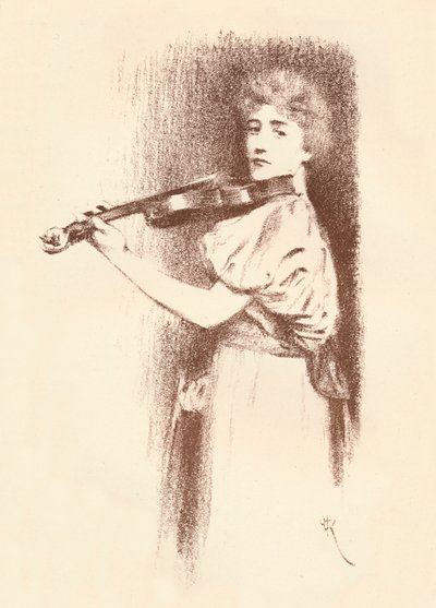 Egy hegedűs, 1898 alkotó: Fernand Khnopff