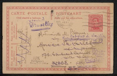 Postkarte an Maria Biermé alkotó: Fernand Khnopff