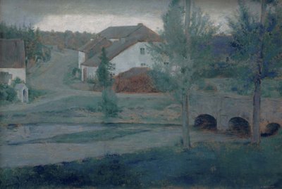 A falu bejárata, 1885. alkotó: Fernand Khnopff