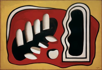 Sárga háttér kompozíció alkotó: Fernand Leger