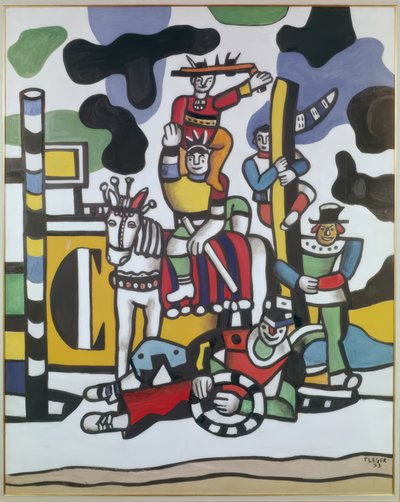 Öt bohóccal való kompozíció alkotó: Fernand Leger