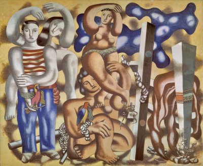 Két papagájjal való kompozíció alkotó: Fernand Leger
