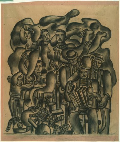 Az utcazenészek alkotó: Fernand Leger