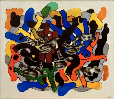 Búvárok madarakkal alkotó: Fernand Leger