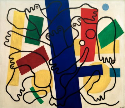 Két akrobata (búvár) alkotó: Fernand Leger