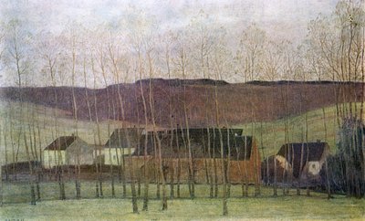 Táj épületekkel, 1898 alkotó: Fernand Maglin