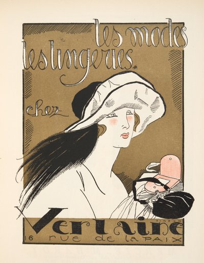 Verlaine hirdetése, a Gazette de Bon Ton pub. 1920 (sablonnyomat) alkotó: Fernand Siméon