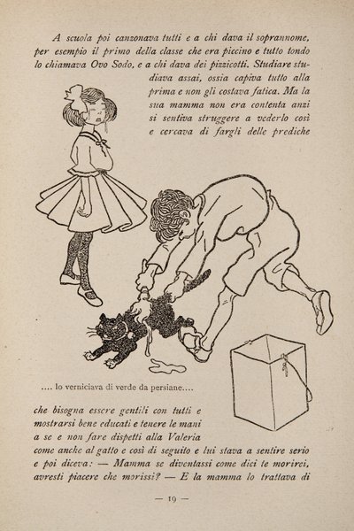 Illusztráció egy gyermekkönyvből, 1920-30 körül alkotó: Filiberto Scarpelli