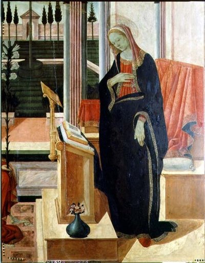 Angyali üdvözlet (58343 részlet) alkotó: Filippino Lippi