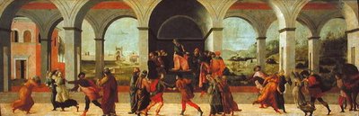 Három jelenet Virginia történetéből (olaj, panel) alkotó: Filippino Lippi