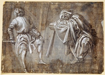 Két ülő alak alkotó: Filippino Lippi