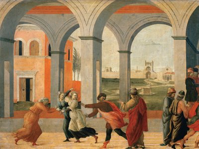 Virginia fogságba esett Appius Claudius római helytartó által ... alkotó: Filippino Lippi