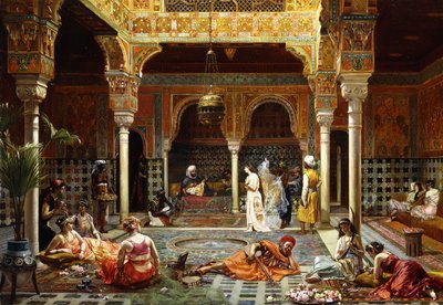 Bevezetés a fürdő után, 1889 alkotó: Filippo Baratti