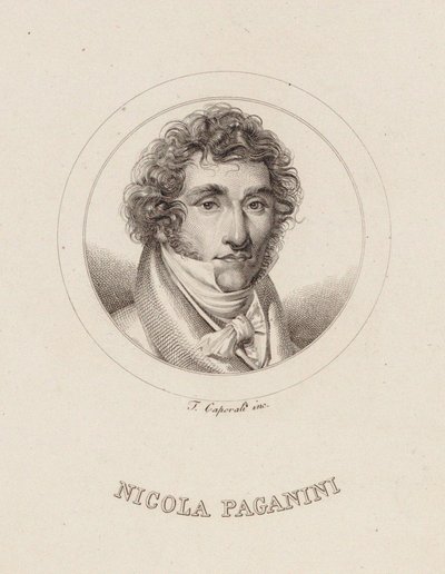 Niccolò Paganini portréja 1782-1840, 1840. alkotó: Filippo Caporali