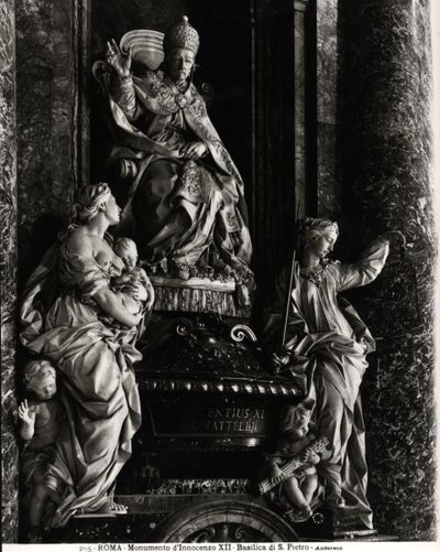 XII. Innocent pápa (1615-1700) emlékműve (márvány) (f/w fotó) alkotó: Filippo Della Valle