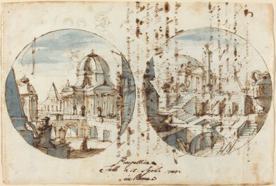 Építészeti fantáziák templomokkal és piramisokkal alkotó: Filippo Juvarra