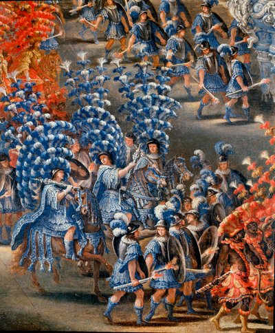 Ünnep a Palazzo Barberiniben Christine de Suede (Svéd Krisztina) tiszteletére, 1656.02.28. Részlet. Filippo Lauri (1623-1694) és Filippo Gagliardi (meghalt 1659) festménye. 17. századi Róma, Római Múzeum alkotó: Filippo Lauri