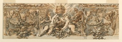 Rajz, fríz díszítése, 1770 körül. alkotó: Filippo Marchionni