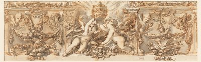 Rajz, fríz díszítése, 1770 körül. alkotó: Filippo Marchionni