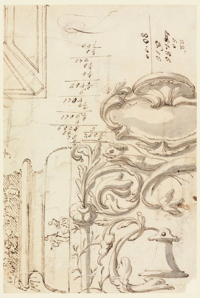 Rajz, vázlatok, 1750 körül alkotó: Filippo Marchionni