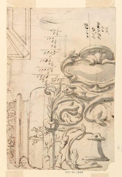 Rajz, vázlatok, 1750 körül alkotó: Filippo Marchionni