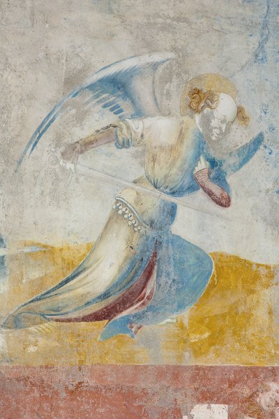 Angyal, az utolsó ítélet részlete, 1400 körül (3496201 részlet) alkotó: Filippolo de and Veris da Milano Veris da Milano