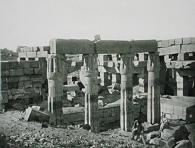 Romok Karnakban, Thébában, kiadva 1900 körül (fotónyomat) alkotó: Fils Goupil