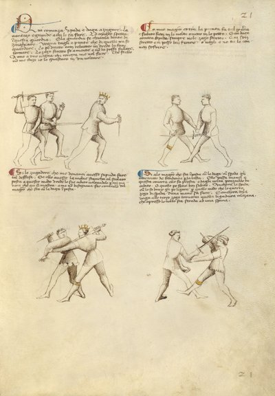 Harc tőrrel és karddal alkotó: Fiore Furlan dei Liberi da Premariacco