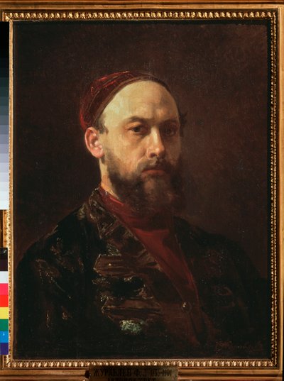 Autoportré (önarckép) - Firs Szergejevics Zsuravlev (1836-1901) festménye, olaj, vászon, 19. század orosz művészet - Állami Tretyakov Galéria, Moszkva alkotó: Firs Sergeevich Zhuravlev