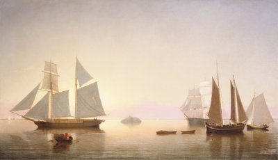 Félúton a sziklánál alkotó: Fitz Henry Lane