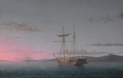 Fűrészáru szkúnerek este a Penobscot-öbölben alkotó: Fitz Henry Lane