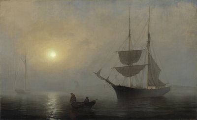 Hajó a ködben, Gloucester kikötője alkotó: Fitz Henry Lane