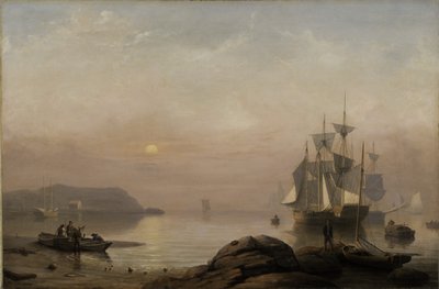 Napkelte a ködön át, 1852 alkotó: Fitz Henry Lane
