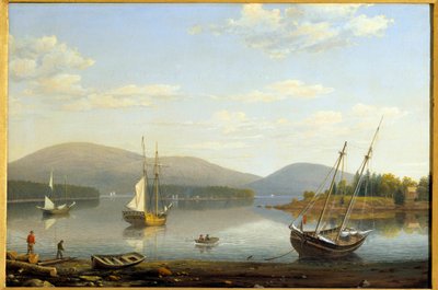 Kilátás a Somes kikötőjére Maine államban, az Egyesült Államokban Hugh Lane Fitz (1804-1865) festménye 1850 Magángyűjtemény alkotó: Fitz Henry Lane