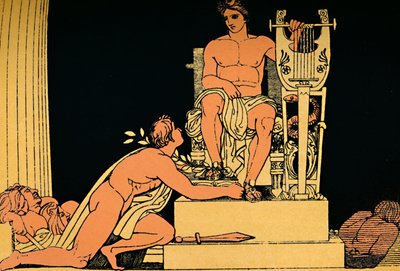 Orestes Suppliant to Apollo, 1880 alkotó: Flaxman