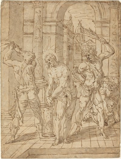 Krisztus korbácsolása alkotó: Flemish 17th Century after Hendrik de Clerck