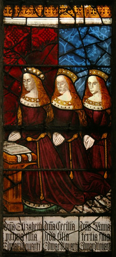 IV. Edward király lányai, 1480 körül (festett üveg) alkotó: Flemish School