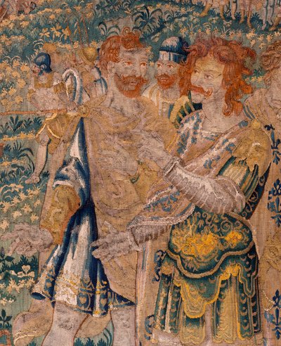 Flamand gobelin. Hannibál testvére, Hasdrubal római fogságba esett. Oudenaarde-i műterem. 347x407cm. Inv 00005. alkotó: Flemish School