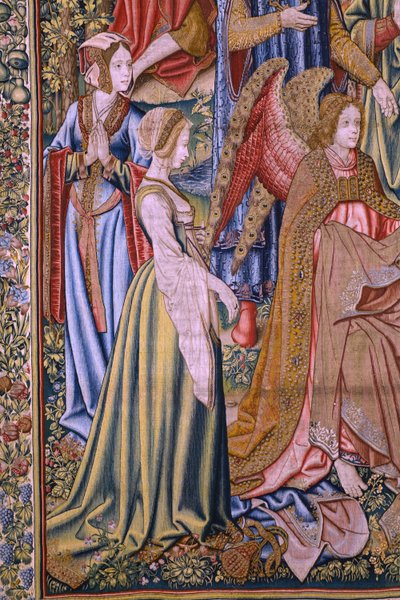 Flamand kárpit. Sorozat Keresztelő Szent János története: Krisztus megkeresztelkedése (Het doopsel van Christus). Brüsszeli műterem. 1515-1520. alkotó: Flemish School